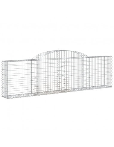 Cesti Gabbioni ad Arco 9 pz 300x30x80/100 cm Ferro Zincato