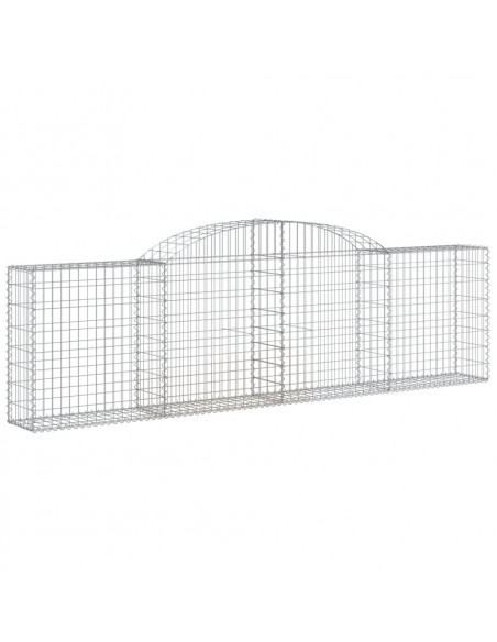 Cesti Gabbioni ad Arco 9 pz 300x30x80/100 cm Ferro Zincato