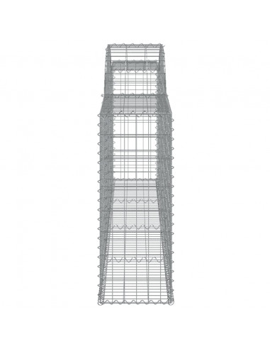 Cesti Gabbioni ad Arco 9 pz 300x30x80/100 cm Ferro Zincato