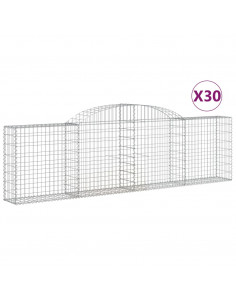 Cesti Gabbioni ad Arco 30 pz 300x30x80/100 cm Ferro Zincato 2
