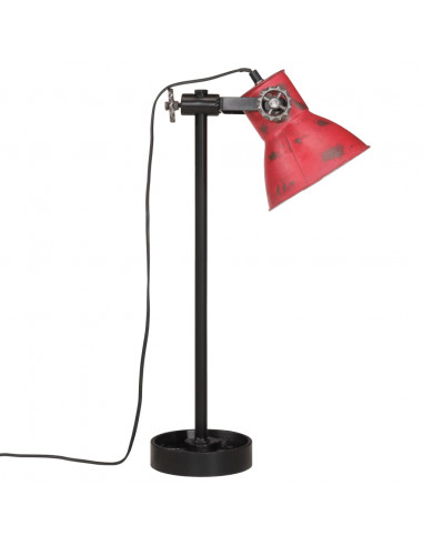 Lampada da Scrivania 25 W Rosso Anticato 15x15x55 cm E27