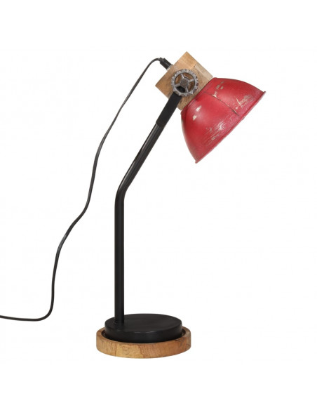 Lampada da Scrivania 25 W Rosso Anticato 18x18x60 cm E27
