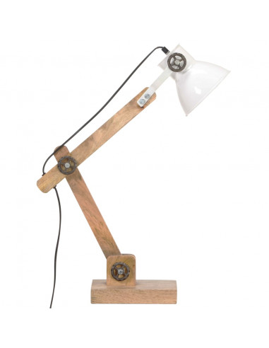 Lampada da Scrivania Industriale Bianca Rotonda 58x18x90 cm E27
