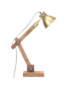 Lampada da Scrivania Industriale Ottone Rotonda 58x18x90 cm E27