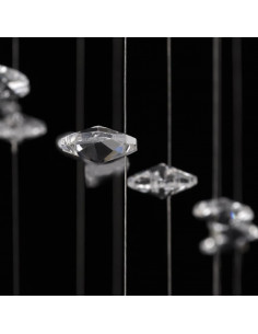 Lampada da Soffitto Bianca con Cristalli di Vetro 8 x G9 29 cm