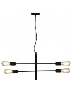 Lampada da Soffitto con Lampadine 2 W Nero E27