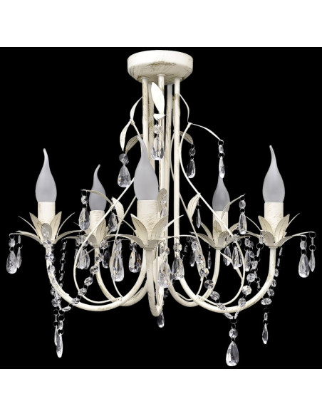 Lampada da Soffitto Lampadario in Cristallo con 5 Portalampade