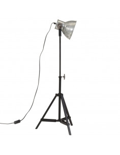 Lampada da Terra 25 W Argento Vintage 35x35x65/95 cm E27