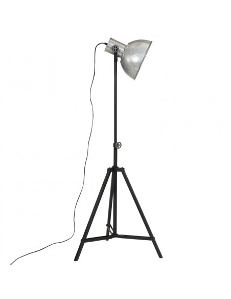 Lampada da Terra 25 W Argento Vintage 61x61x90-150 cm E27