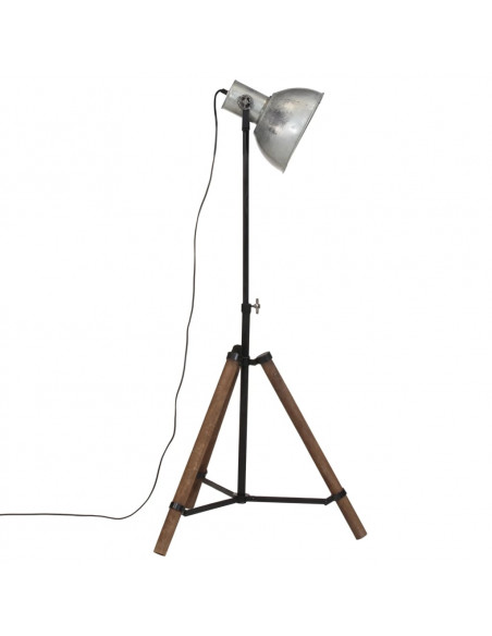 Lampada da Terra 25 W Argento Vintage 75x75x90-150 cm E27