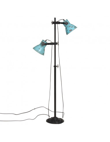 Lampada da Terra 25 W Blu Anticato 25x25x90/140 cm E27