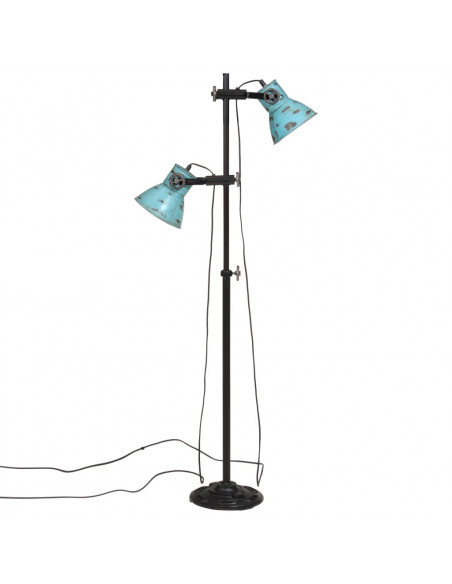 Lampada da Terra 25 W Blu Anticato 25x25x90/160 cm E27