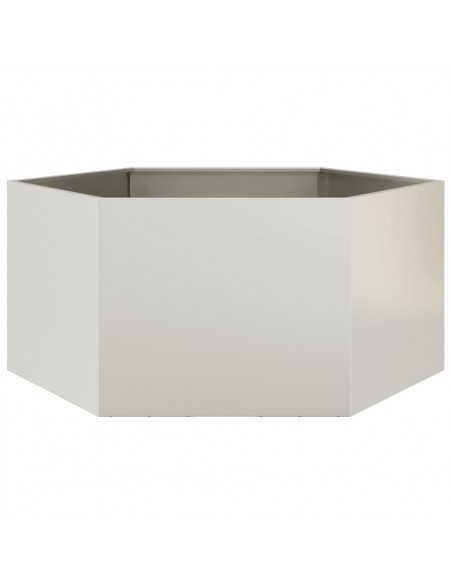 Fioriera da Giardino Esagono 104x90x45 cm in Acciaio Corten