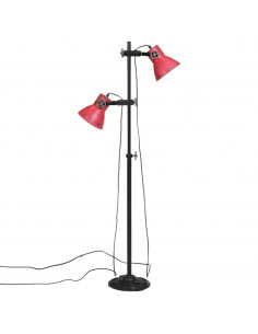 Lampada da Terra 25 W Rosso Anticato 25x25x90/140 cm E27
