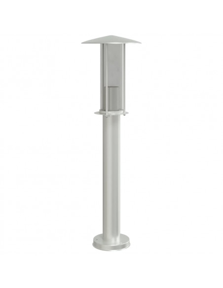 Lampada da Terra per Esterni Argento 60 cm in Acciaio Inox