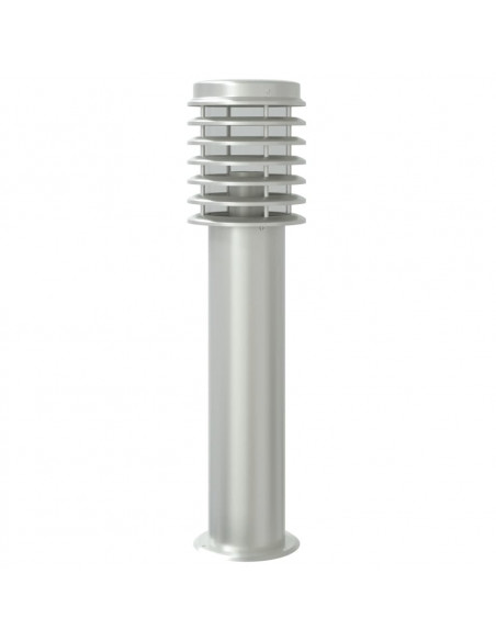 Lampada da Terra per Esterni Argento 60 cm in Acciaio Inox