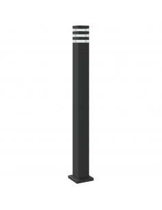 Lampada da Terra per Esterni con Sensore Nera 110cm Alluminio