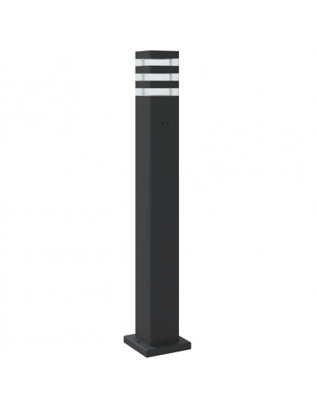 Lampada da Terra per Esterni Nera 80 cm in Alluminio