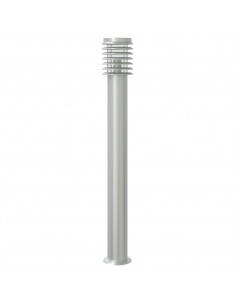 Lampada da Terra per Esterni Sensore Argento 110 cm in Acciaio