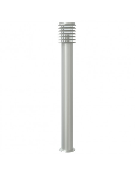 Lampada da Terra per Esterni Sensore Argento 3 pz 110cm Acciaio