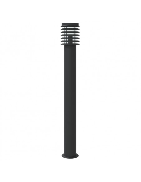 Lampada da Terra per Esterni Sensore Nera 110 cm in Acciaio