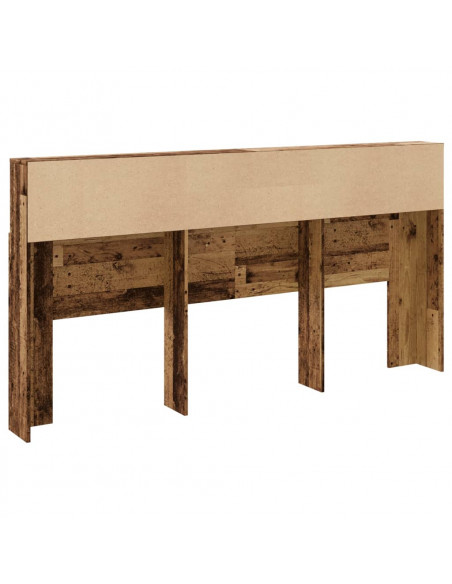 Testiera con Contenitore Legno Antico 200x19x103,5cm Truciolato