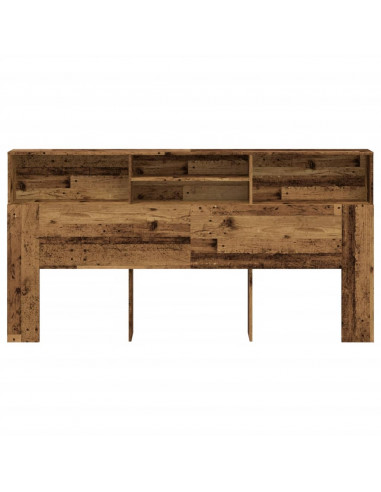 Testiera con Contenitore Legno Antico 200x19x103,5cm Truciolato