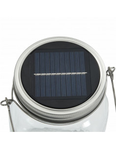 Lampada Solare in Vetro da Esterno 12pz Bianco Caldo