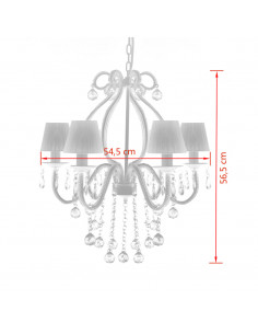 Lampadario con 2300 Cristalli Bianchi
