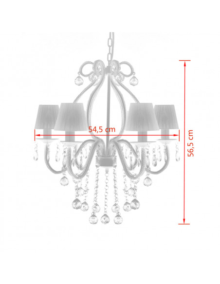 Lampadario con 2300 Cristalli Bianchi