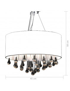 Lampadario con 85 Cristalli Bianco