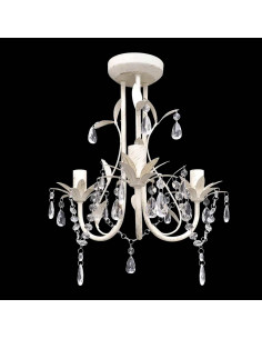 Lampadario da Soffitto Cristallo Elegante Bianco