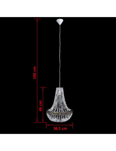 Lampadario da Soffitto in Cristallo 36,5 x 46 cm