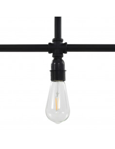 Lampadario Nero per 3 Lampadine E27