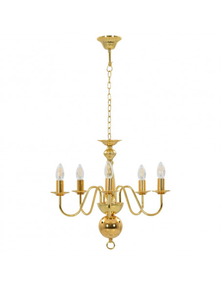 Lampadario Oro 5 Lampadine Attacco E14