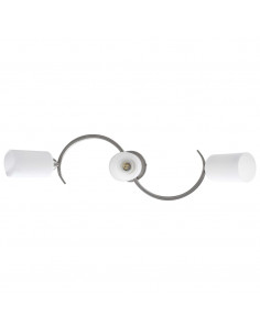 Lampadario Paralume in Ceramica a Cono Bianco 3 Lampadine E14