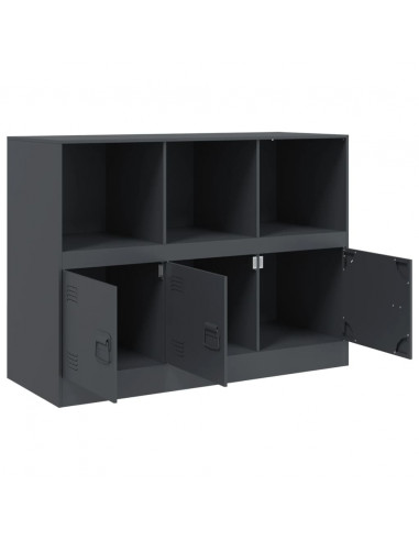 Credenza Antracite 99x39x73 cm in Acciaio