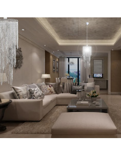 Lampadario Sospeso in Cristallo 26 x 70 cm