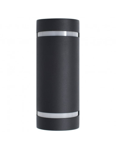 Lampade da Parete da Esterno 2 pz 35 W Nere Semicircolari