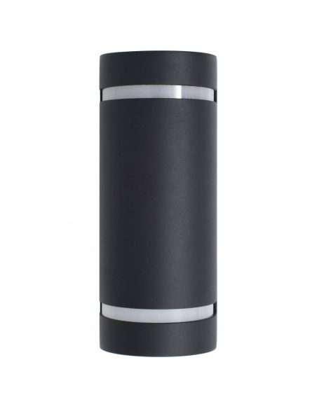 Lampade da Parete da Esterno 2 pz 35 W Nere Semicircolari