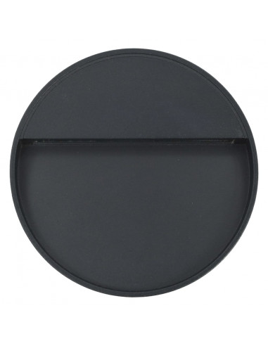 Lampade da Parete da Esterno a LED 2 pz 3 W Nere Rotonde