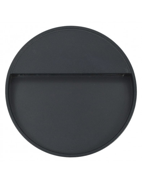 Lampade da Parete da Esterno a LED 2 pz 3 W Nere Rotonde