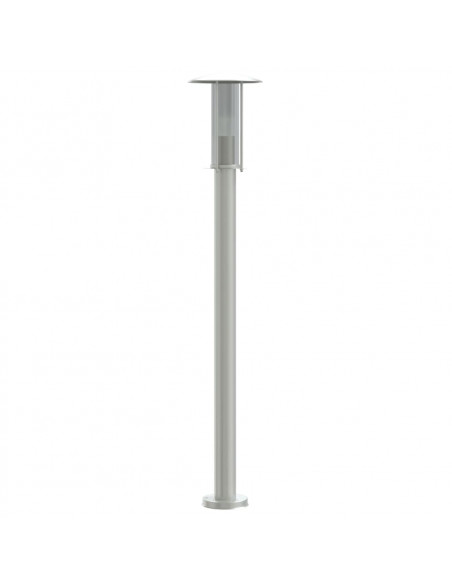 Lampade da Terra per Esterni 3 pz Argento 100cm in Acciaio Inox