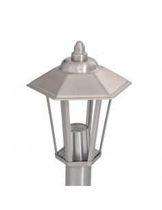 Lampade da Terra per Esterni 3 pz Argento 80 cm in Acciaio Inox