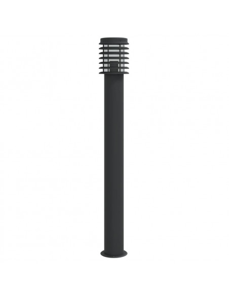 Lampade da Terra per Esterni 3 pz Nere 110 cm in Acciaio Inox
