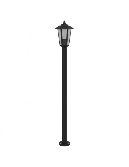 Lampade da Terra per Esterni 3 pz Nere 120 cm in Acciaio Inox