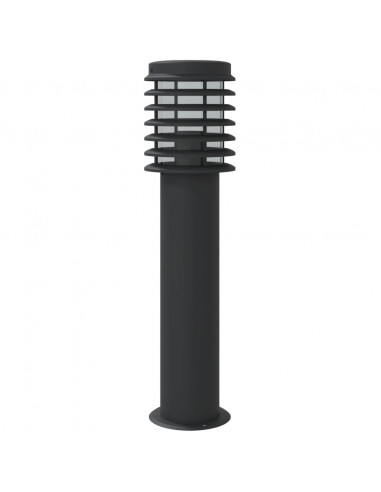 Lampade da Terra per Esterni 3 pz Nere 60 cm in Acciaio Inox