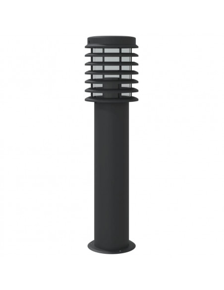 Lampade da Terra per Esterni 3 pz Nere 60 cm in Acciaio Inox