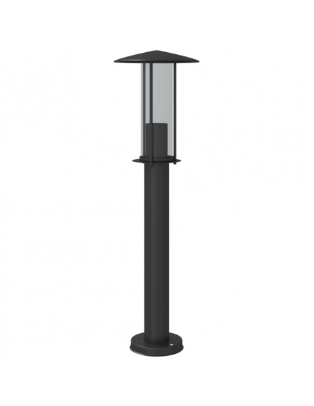 Lampade da Terra per Esterni 3 pz Nere 60 cm in Acciaio Inox