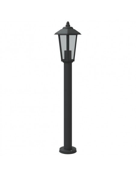 Lampade da Terra per Esterni 3 pz Nere 80 cm in Acciaio Inox